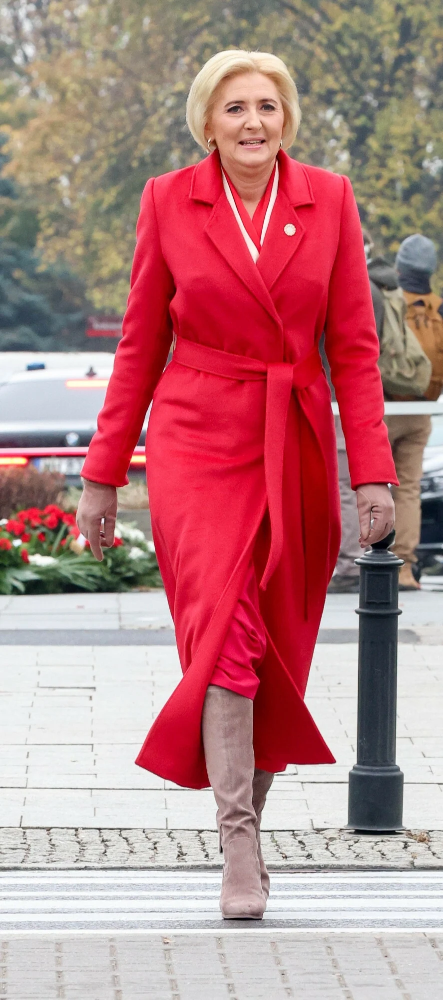 Agata Duda w czerwieni na Święto Niepodległości Agata Duda w czerwieni na Święto Niepodległości
