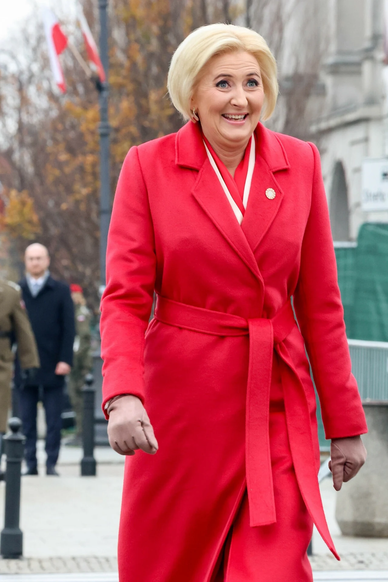 Agata Duda w czerwieni na Święto Niepodległości Agata Duda w czerwieni na Święto Niepodległości