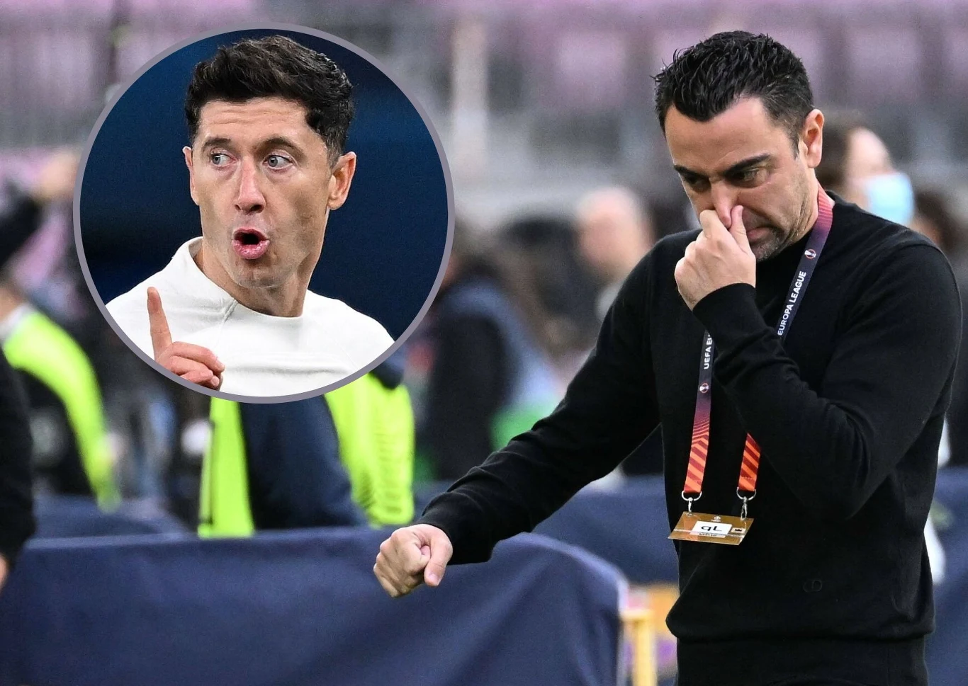 Robert Lewandowski i Xavi Hernandez Robert Lewandowski i Xavi Hernandez