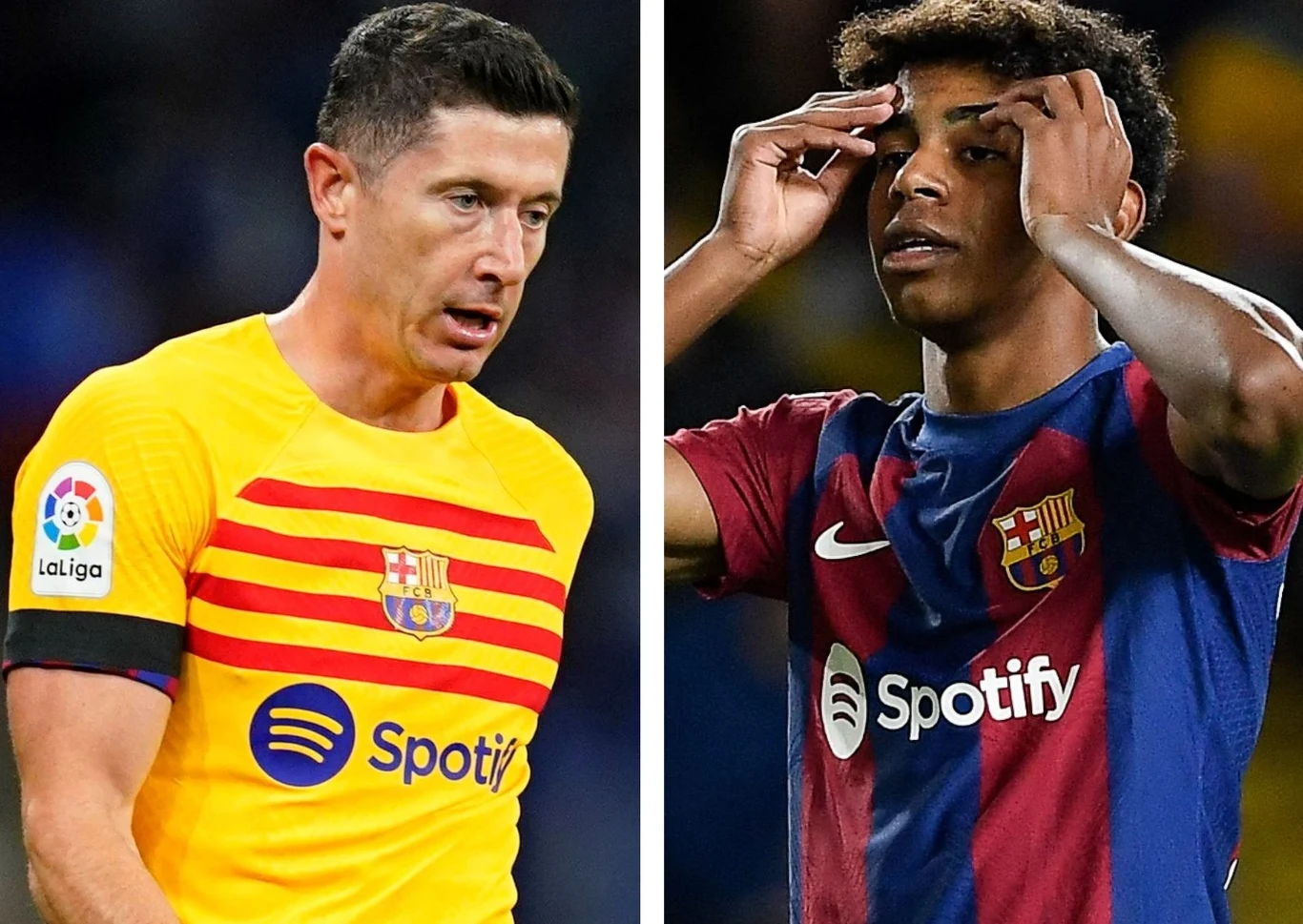 Robert Lewandowski i Lamine Yamal