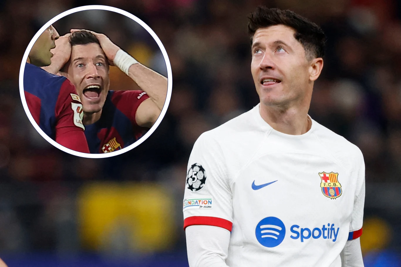 Robert Lewandowski strzelił dwa gole w niedzielnym meczu FC Barcelona z Deportivo Alaves