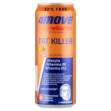 4Move Active Vitamin Fat Killer Gazowany napój smak grejpfruta i cytryny 330 ml - 1