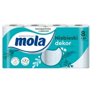 Mola Niebieski Dekor papier toaletowy 8 rolek