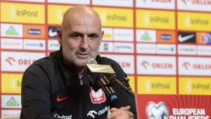 Michał Probierz na konferencji prasowej piłkarskiej reprezentacji Polski
