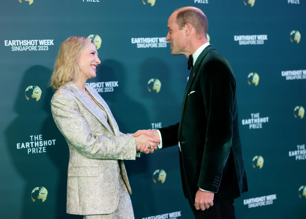 Książę William i Cate Blanchett w Singapurze Książę William i Cate Blanchett w Singapurze