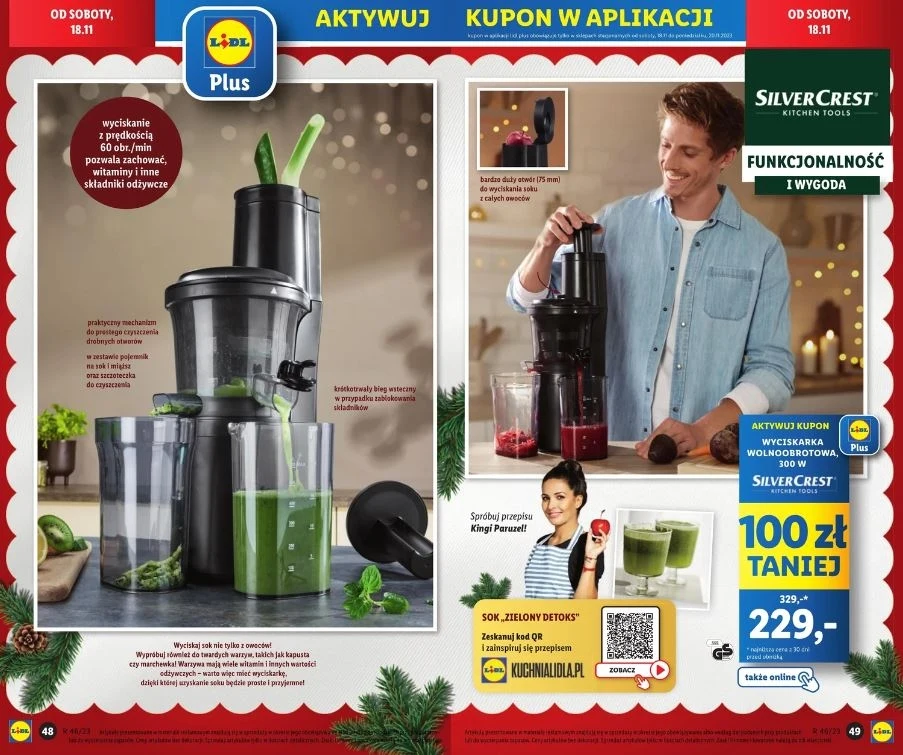 Lidl oferuje rabat na wyciskarkę wolnoobrotową! Lidl oferuje rabat na wyciskarkę wolnoobrotową!