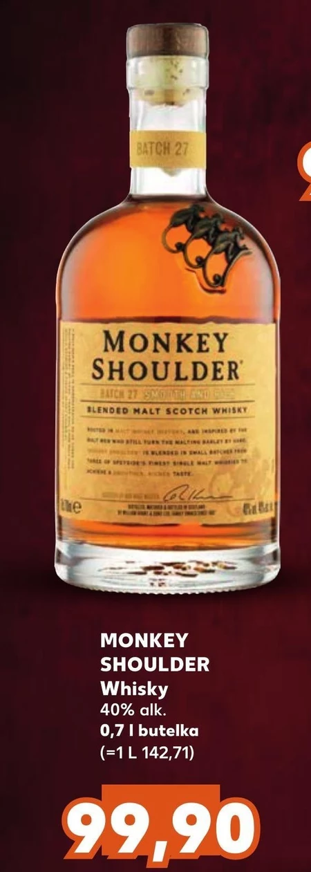 Monkey Shoulder Blended Malt Szkocka whisky 700 ml