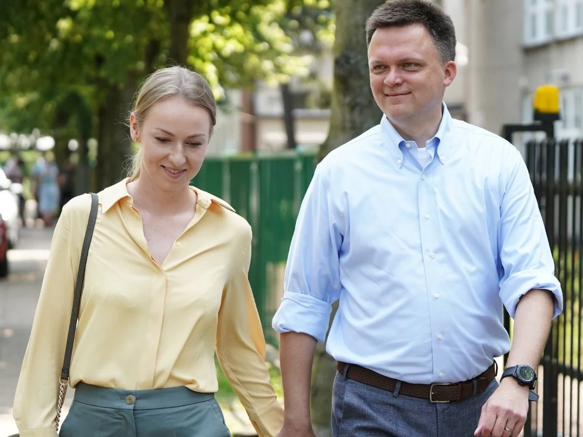 Szymon Hołownia z żoną Szymon Hołownia z żoną