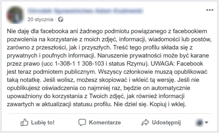 Podobne oświadczenia z przeszłości.