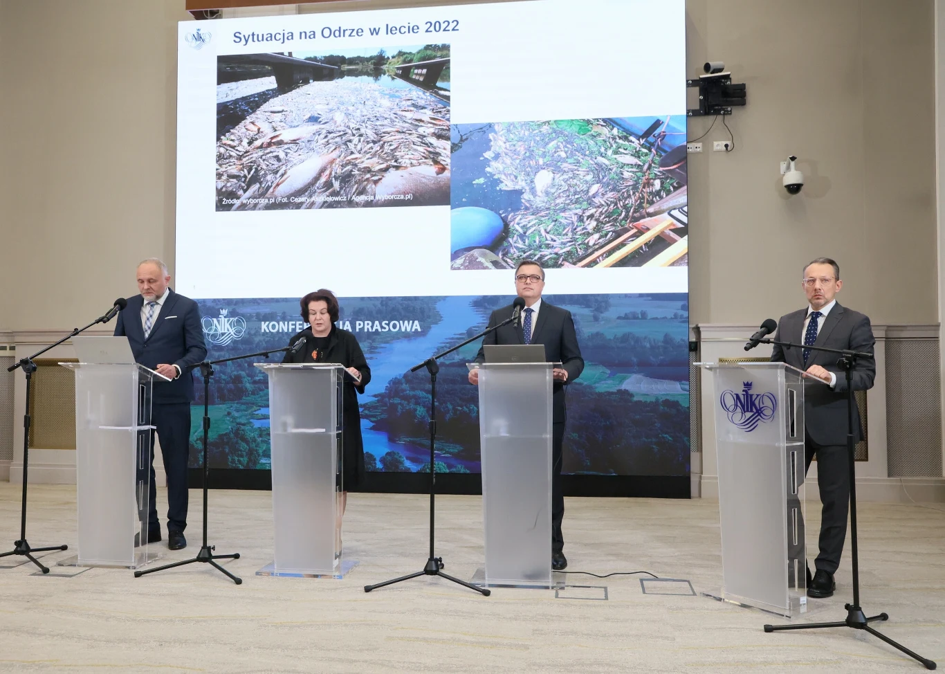 Konferencja NIK w sprawie katastrofy na Odrze Konferencja NIK w sprawie katastrofy na Odrze