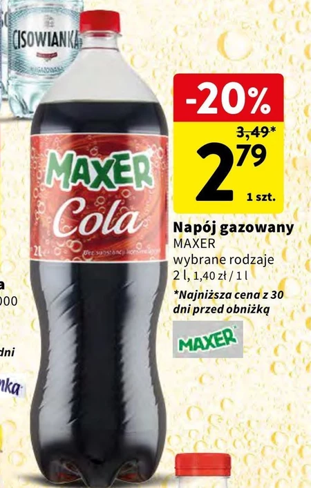 Maxer Napój gazowany o smaku cola 2 l