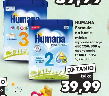 Humana 2 Mleko następne po 6. miesiącu 750 g