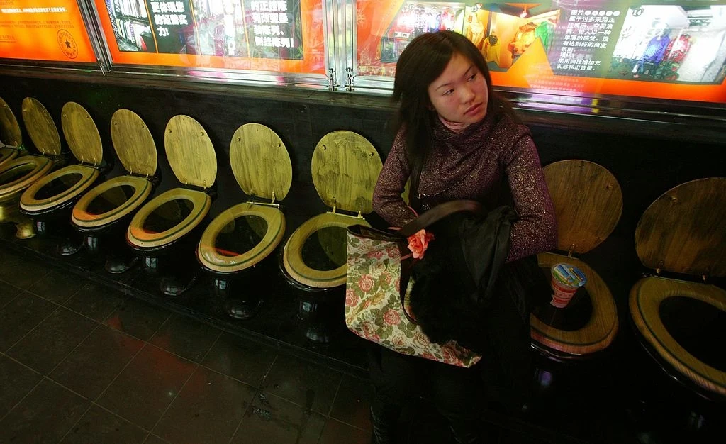 To nie publiczny szalet, a strefa wypoczynku w centrum handlowym w Nankinie