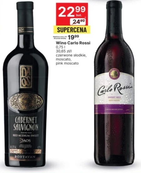 Carlo Rossi Sweet Red Wino czerwone słodkie kalifornijskie 750 ml