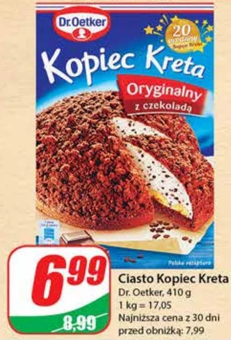 Dr. Oetker Ciasto Kopiec Kreta z czekoladą 410 g