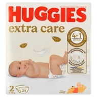 Huggies Extra Care Pieluchy 2 3-6 kg 24 sztuki