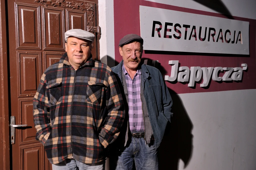 Bogdan Kalus i Sylwester Maciejewski na planie "Rancza" Bogdan Kalus i Sylwester Maciejewski na planie "Rancza"