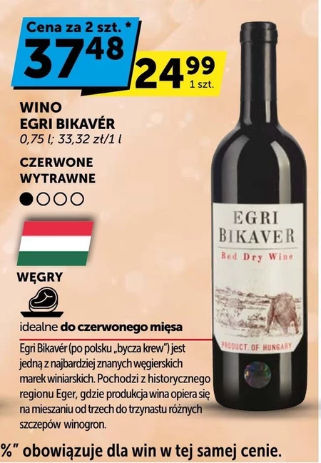 Wino wytrawne Egri Bikaver