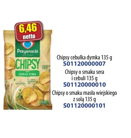 Przysnacki Chipsy karbowane o smaku cebulka w śmietanie 135 g