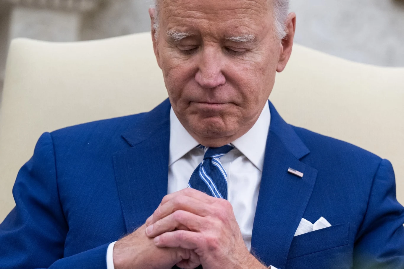 Joe Biden podczas spotkania z prezydentem Indonezji