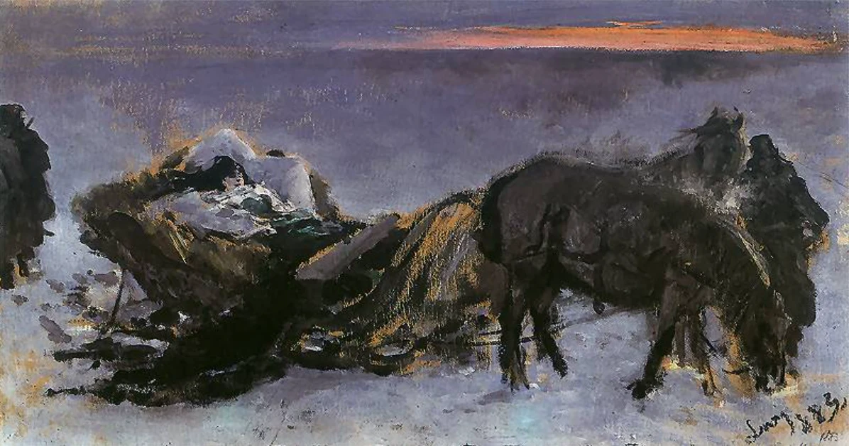 Gertruda Komorowska na saniach