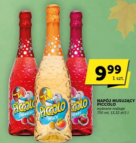 Piccolo Napój bezalkoholowy gazowany o smaku brzoskwiniowym 750 ml