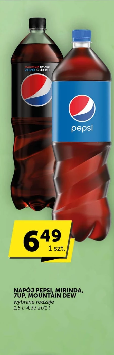 Pepsi-Cola Zero cukru Napój gazowany o smaku mango 1,5 l