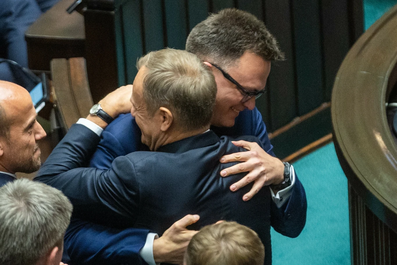 Donald Tusk i Szymon Hołownia w Sejmie Donald Tusk i Szymon Hołownia w Sejmie