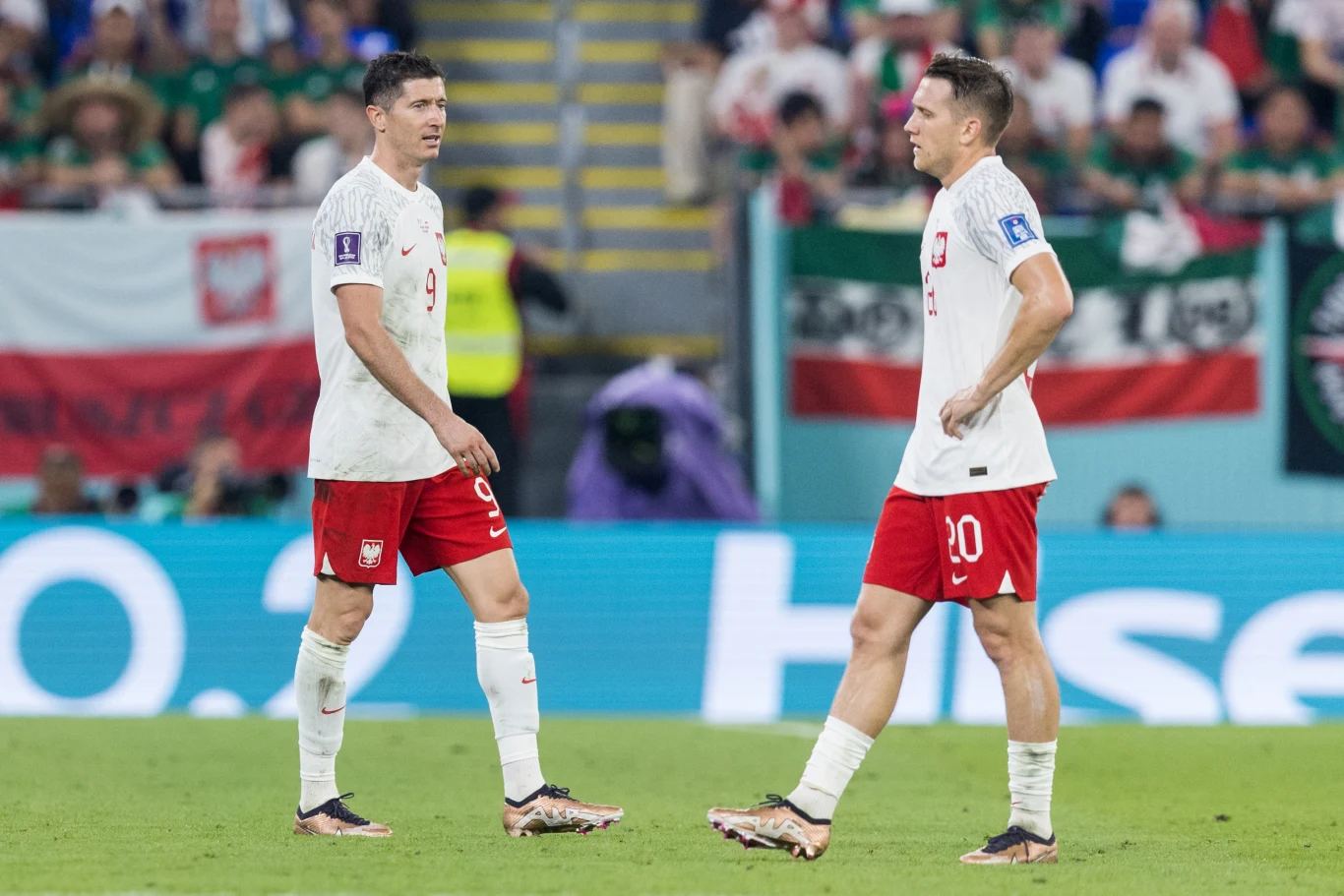 Robert Lewandowski i Piotr Zieliński