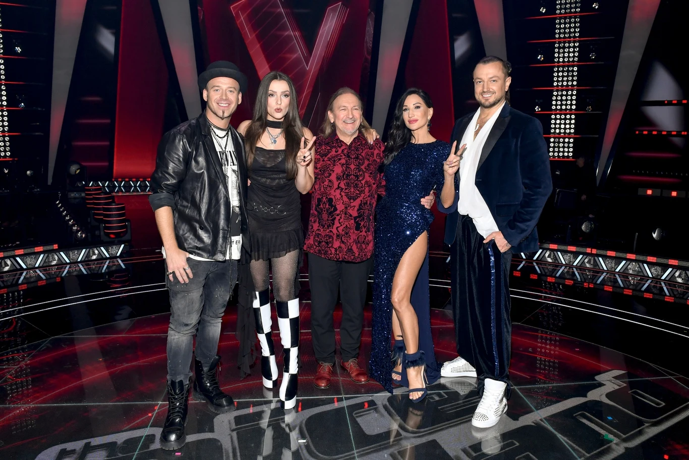 Trenerzy "The Voice of Poland": Tomson, Lanberry, Marek Piekarczyk, Justyna Steczkowska i Baron Trenerzy "The Voice of Poland": Tomson, Lanberry, Marek Piekarczyk, Justyna Steczkowska i Baron