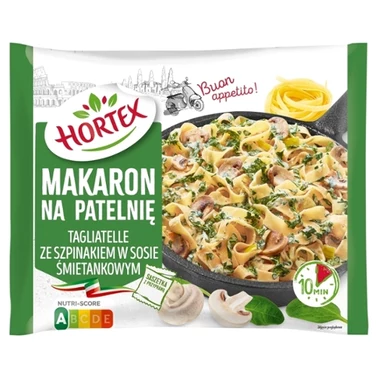 Hortex Makaron na patelnię tagliatelle ze szpinakiem w sosie śmietankowym 450 g - 0