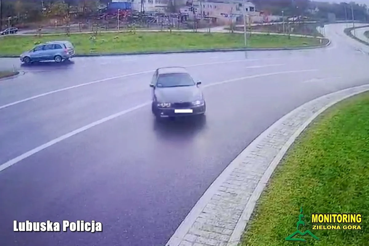 19-latek driftował na rondzie w Zielonej Górze