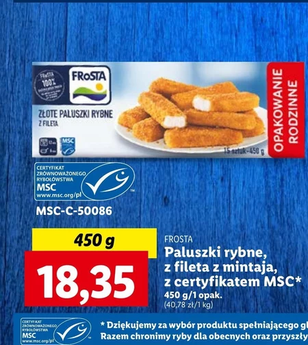 FRoSTA Złote paluszki rybne 450 g (15 sztuk)