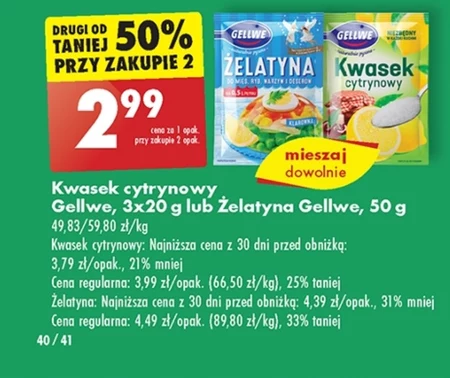 Gellwe Kwasek cytrynowy 20 g