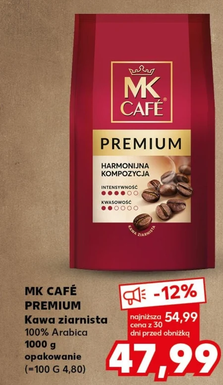 MK Café Premium Kawa ziarnista 1000 g