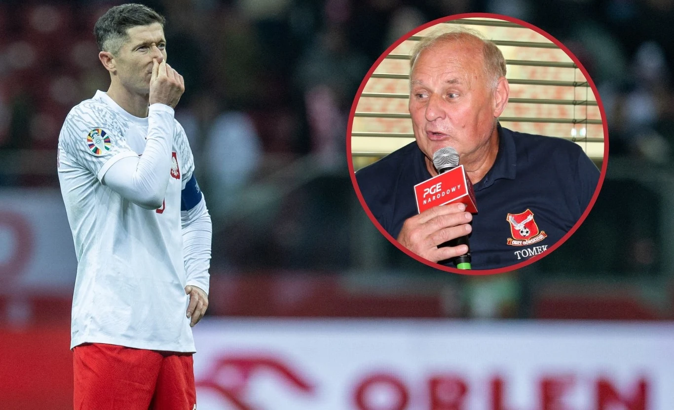 Robert Lewandowski i Jan Tomaszewski (Źródło: AFP/Newspix.pl)