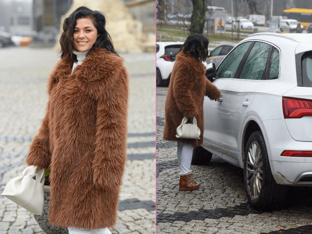 Katarzyna Cichopek w futrze jak miś z Krupówek Katarzyna Cichopek w futrze jak miś z Krupówek