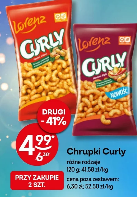 Curly Chrupki kukurydziane ze świeżo zmielonymi orzeszkami ziemnymi 120 g