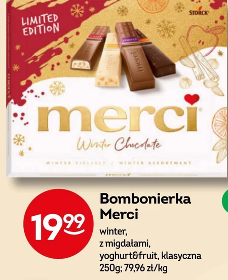 merci Winter Chocolate 4 rodzaje specjałów czekoladowych 250 g