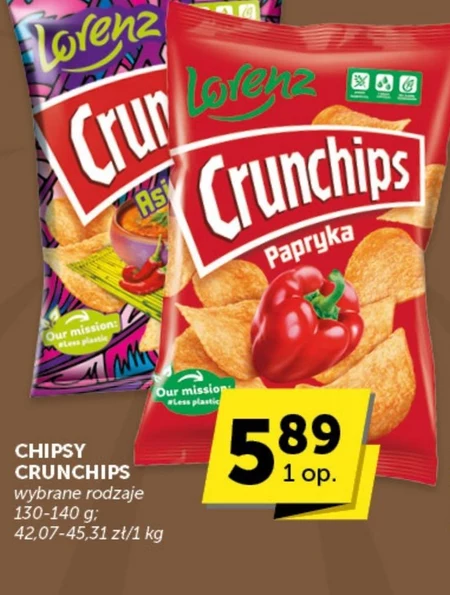 Crunchips Thai Style Chipsy ziemniaczane o smaku green curry 140 g