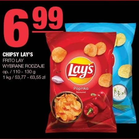 Lay's Chipsy ziemniaczane o smaku papryki 130 g - promocja EuroSPAR ...