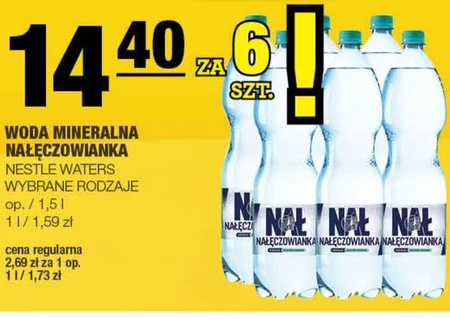 Nałęczowianka Naturalna woda mineralna delikatnie gazowana 6 x 1,5 l