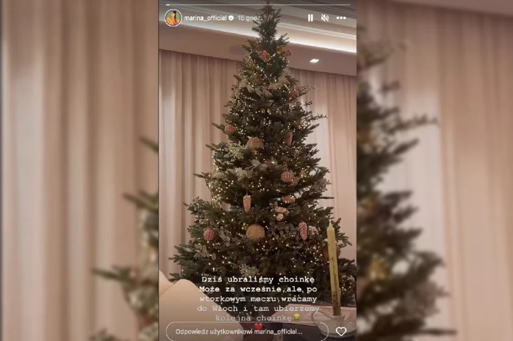 Marina Łuczenko udekorowała choinkę już w listopadzie