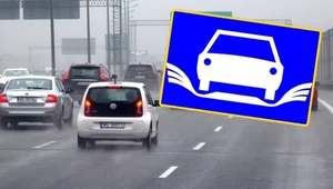 Nowy znak na autostradzie. Wyjaśniamy, co oznacza auto ze skrzydłami