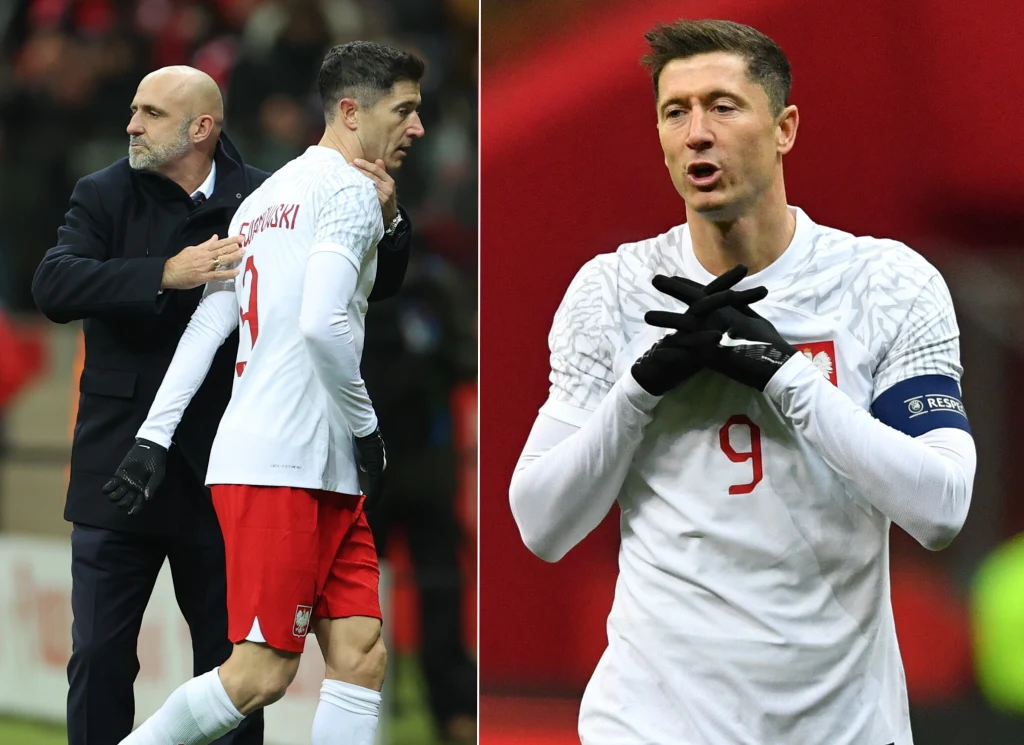 Reprezentacja Polski. Selekcjoner Michał Probierz i kapitan naszej kadry - Robert Lewandowski Reprezentacja Polski. Selekcjoner Michał Probierz i kapitan naszej kadry - Robert Lewandowski