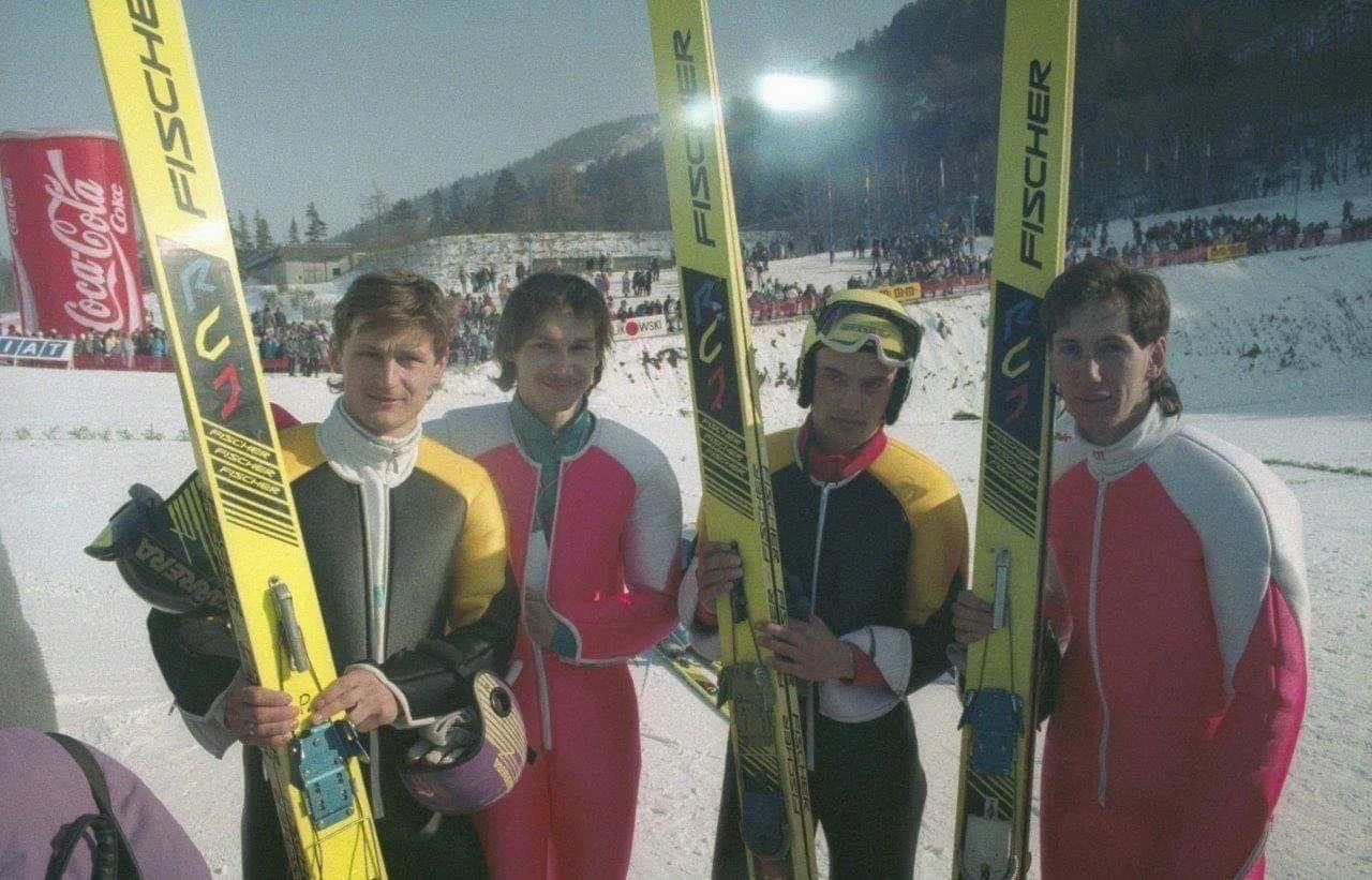 Od lewej: Stanisław Ustupski, Marek Tucznio, Bartłomiej Gąsienica-Sieczka i Jarosław Mądry