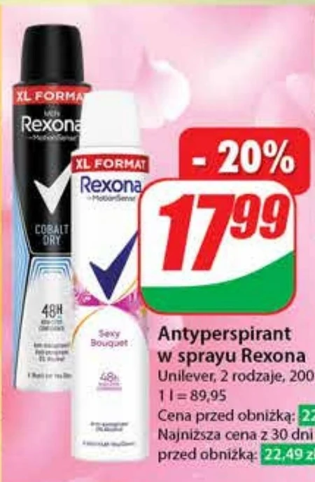 Rexona Men Motion Sense Cobalt Dry Antyperspirant w aerozolu 200 ml