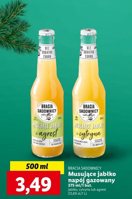 Bracia Sadownicy Napój musujące jabłko i agrest 275 ml