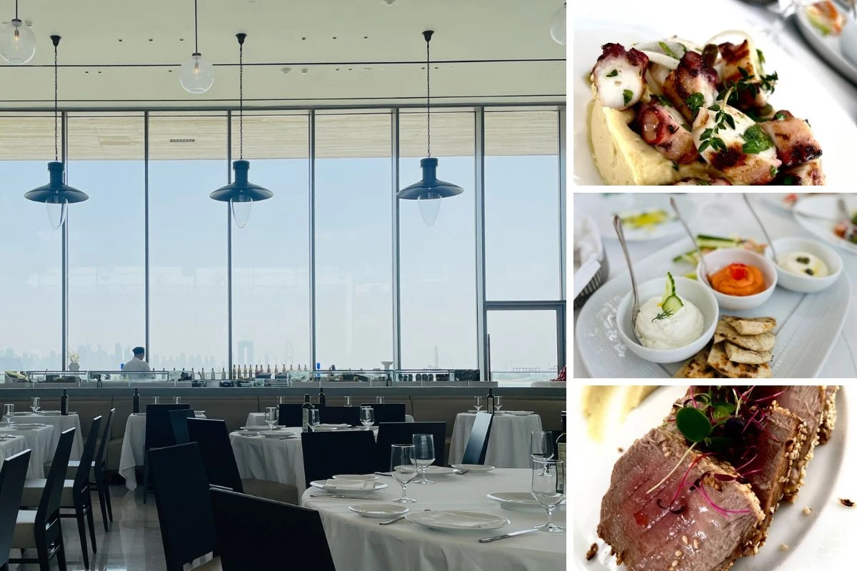 Wnętrze i sposób podania dań w restauracji "Milos" utrzymane są w minimalistycznej stylistyce