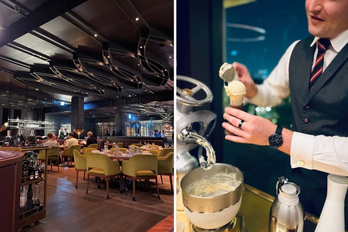 Wnętrza restauracji Dinner utrzymane są w eleganckiej i nieco industrialnej stylistyce 